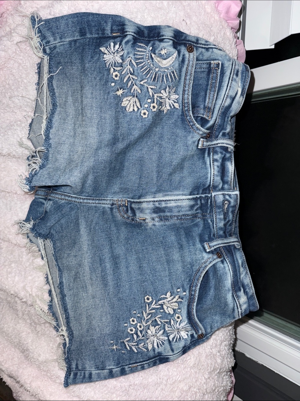 Arizona Jean Company Distressed Denim Shorts - Light Blue